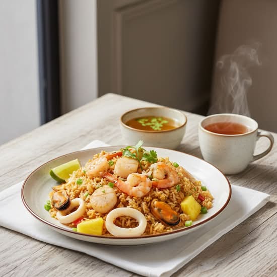 122. Seafood with Pineapple Fried Rice 菠蘿海鮮炒飯